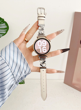 2025新款爱心钻适用华为GT6/GT5表带GT4镶钻拼平纹皮质GT3手表带watchgt5pro女款watch4金属GT2E女士41MM夏季