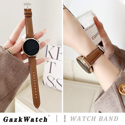 适用华为GT6/GT5表带GT4车线小羊皮GT3智能手表带watchgt5pro真皮watch4秋冬watch3pro女款GT2女士41MM专用22