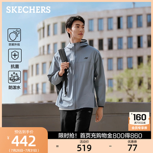 斯凯奇防晒冲锋衣2025年夏季 舒适连帽外套防泼水户外服 新款 时尚