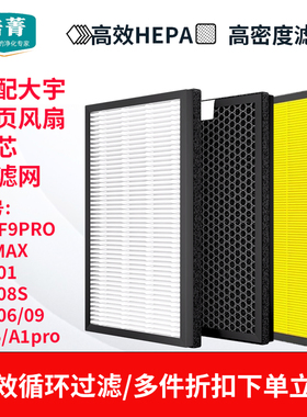 适配大宇无叶风扇F9/F9PRO/F9MAX滤网AM01/08S滤芯AM06/XF5/A1pro