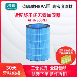 适配舒乐氏AHU-300N1加湿滤芯无雾抗菌净化器过滤网圆形抑菌家用
