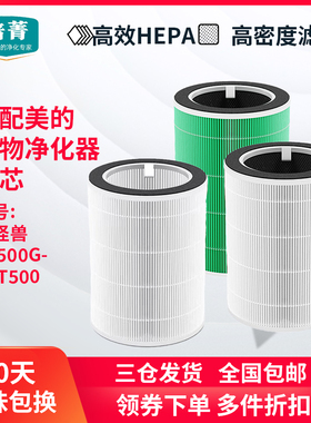 适配美的宠物空气净化器滤网小怪兽KJ500G-PET500滤芯KJ600G山竹