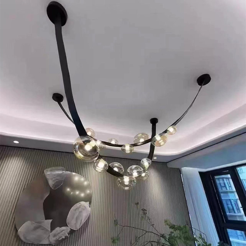 极简皮带餐厅吊灯现代简约