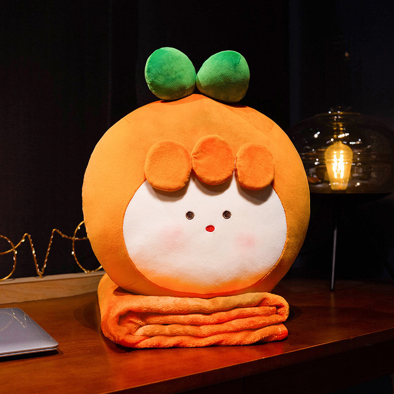 团子抱枕可爱卡通空调毯两用二合一抱枕毯子抱枕办公室午睡车载