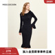 missCOCOON静奢风针织连衣裙女2023秋冬新款 修身 内搭裙子