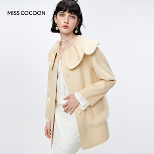 可可尼cocoon双面羊绒毛呢大衣女款2024新款女士气质千金呢子外套
