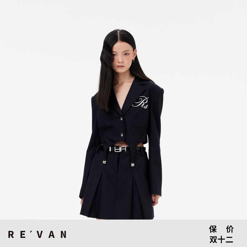 REVAN芮范设计师款女团风重工西装连衣裙RM11101129