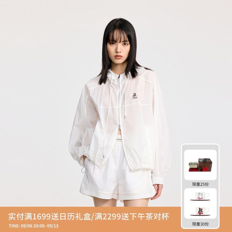 REVAN芮范设计师款运动风防晒衣短裤套装RL32401238图片