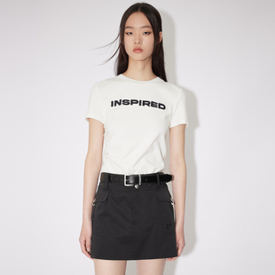 REVAN芮范设计师款 T恤RM31001001 层次感抽褶白色短袖