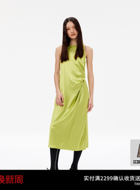 REVAN芮范设计师款复古缎面背心连衣裙RM11101153