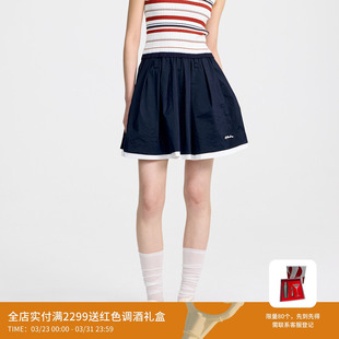 REVAN芮范高智感学院撞色短裙RL31501339 刘些宁同款