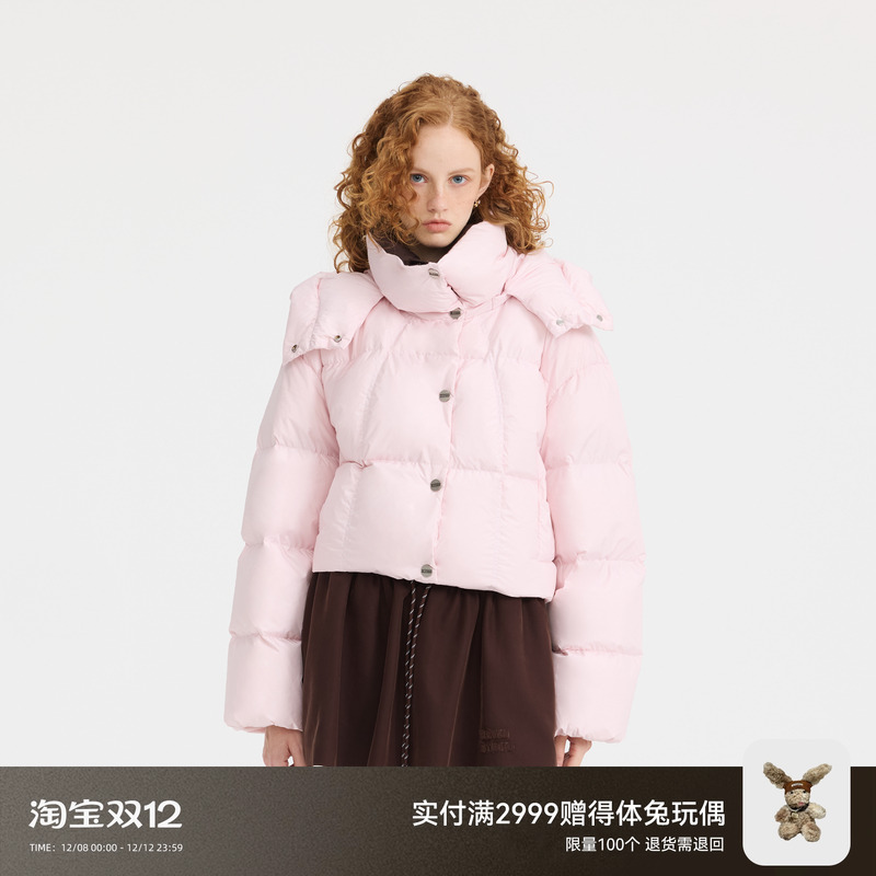 【王楚然同款】REVAN芮范撞色羽绒服RM90501068