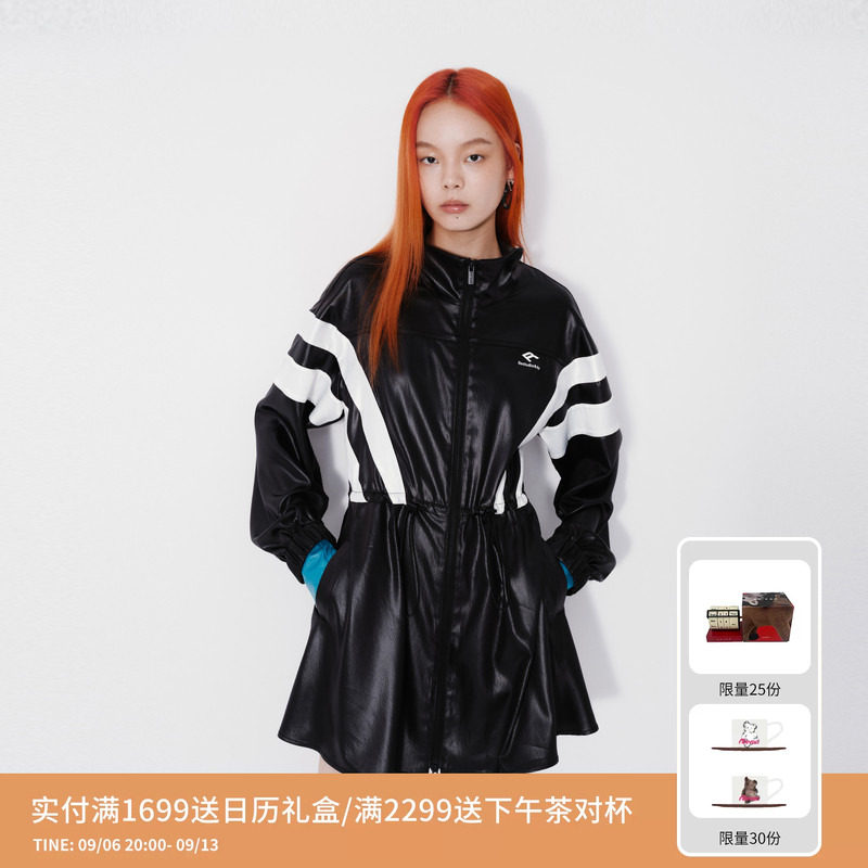 REVAN芮范设计师款运动风黑白撞色连衣裙RM71101154图片