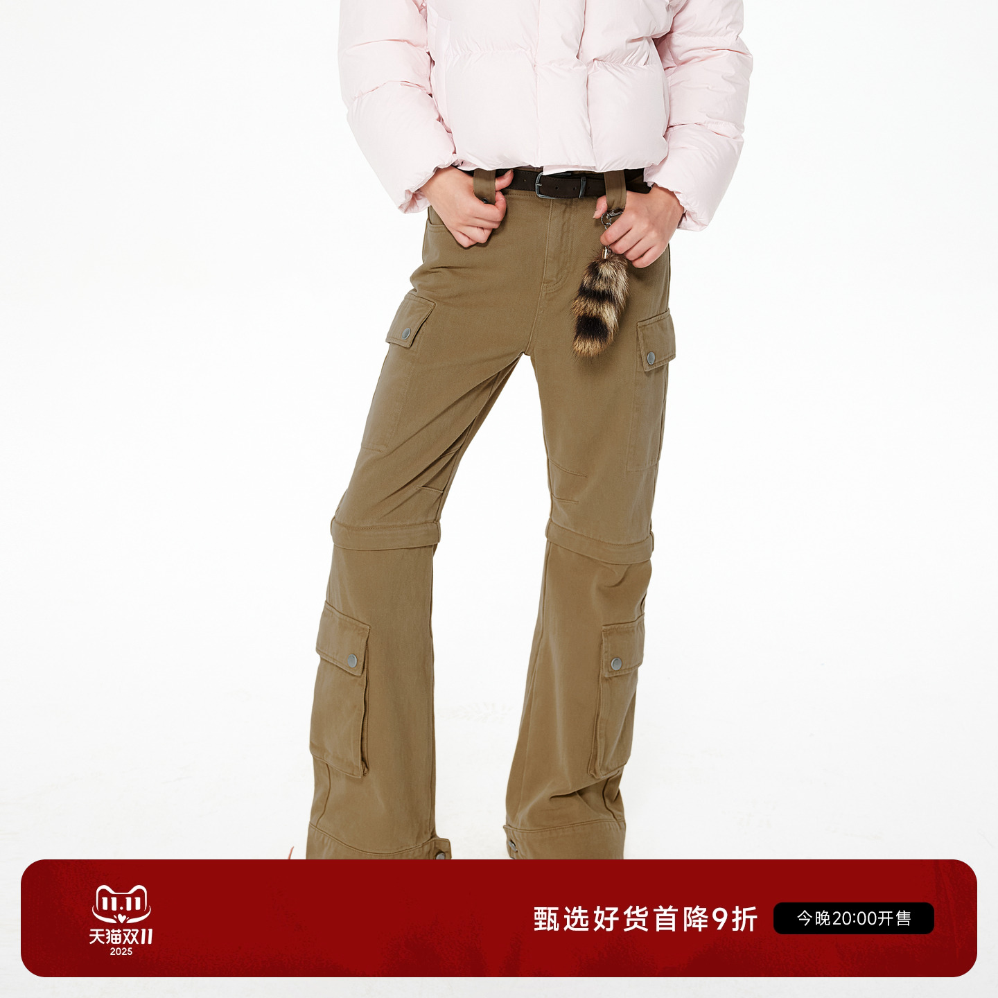 REVAN芮范2025冬季新品设计师款松弛感辣妹工装牛仔裤RL91302064