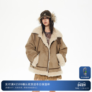 REVAN芮范设计师款琥珀流光风中长外套RL90110220