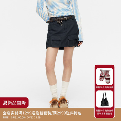 REVAN芮范设计师款酷飒机能感百搭工装短裙RK31501146