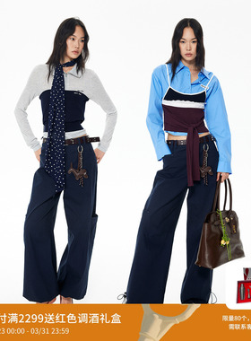 【沈梦辰同款】REVAN芮范腊肠狗工装裤RL91301050