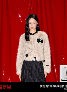 REVAN芮范樱桃系列质感灰色短外套RM90105334