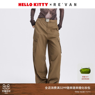 裤 HelloKitty都市机能风工装 RL71301199 新品 REVAN芮范2025秋季