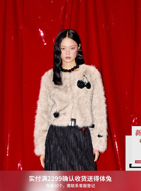 REVAN芮范樱桃系列质感灰色短外套RM90105334