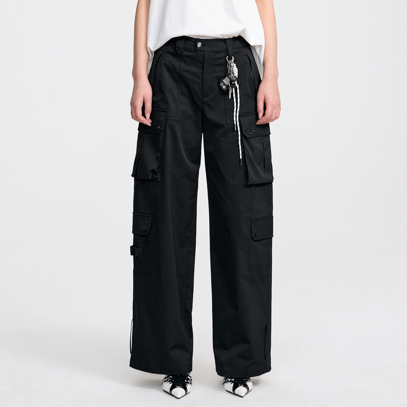 REVAN芮范设计师款趣味游戏机配饰工装裤RL31301029