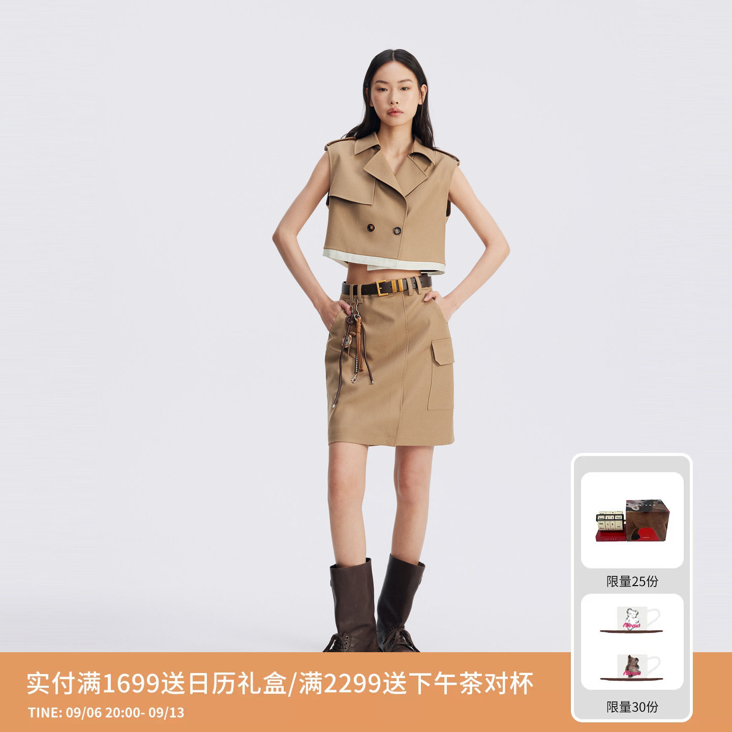REVAN芮范设计师款正装改造假两件连衣裙RL71101078图片