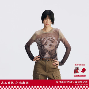 REVAN芮范设计师款萌宠飞行员双面印单衣RL70801200