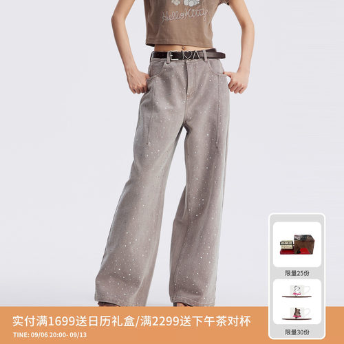 REVAN芮范设计师款千金流浪风全钻牛仔裤RL71302052