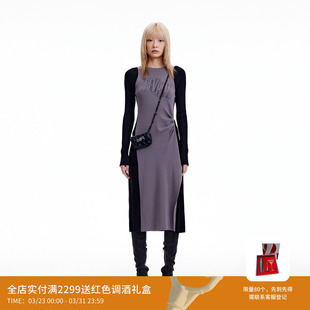 REVAN芮范设计师款 运动休闲风毛织连衣裙RN91103372