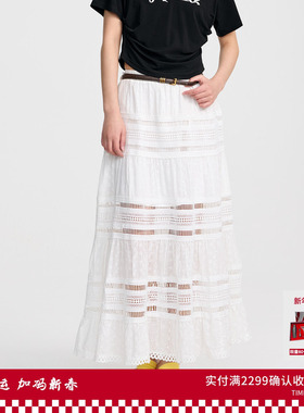 REVAN芮范设计师款法式度假感镂空半裙RL31506221