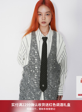 REVAN芮范设计师款钩花编织衬衫连衣裙RM71101153