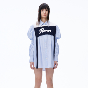 REVAN芮范设计师款通勤感毛织披肩连衣裙RN70902031