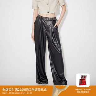 RM31301170 裤 REVAN芮范设计师款 酷感缎面直筒西装