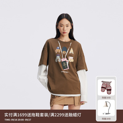 REVAN芮范设计师款萌宠印花可卸长袖单衣RL70801225