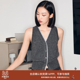 REVAN芮范新品 简约百搭毛织背心马夹RM90702153 设计师款