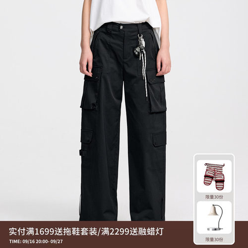 REVAN芮范设计师款趣味游戏机配饰工装裤RL31301029
