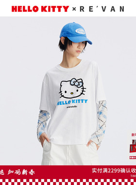 【蒋依依同款】REVAN芮范HelloKitty白色T恤RL71001459