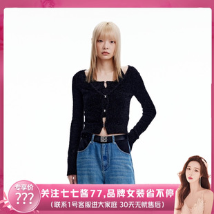 复古两件套毛衣短开衫 REVAN芮范设计师款 七七酱直播间