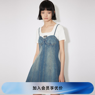 設計師款 減齡兩件套牛仔連衣裙RM31102211 新品 REVAN芮范2024夏季