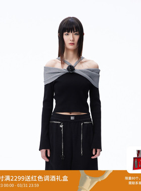 REVAN芮范设计师款甜酷辣妹风挂脖毛衫RN70601130