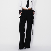 RM71301084 风蝴蝶结口袋长裤 REVAN芮范设计师款 工装