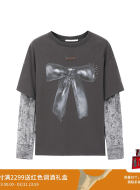 REVAN芮范设计师款趣味蝴蝶结印花单衣RM90802281