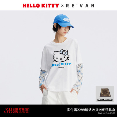 【蒋依依同款】REVAN芮范HelloKitty白色T恤RL71001459