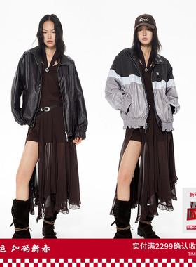 REVAN芮范设计师款酷飒复古双面穿外套RL90110111