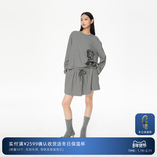 REVAN芮范设计师款萌趣小狗卫衣半裙套装RL92403457