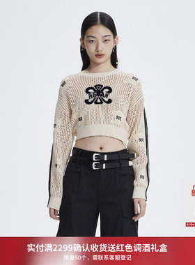 REVAN芮范设计师款酷感镂空立体提花毛衣RN10601202