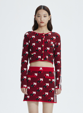 【节日限定】REVAN芮范运动风毛衣短开衫RN10106296