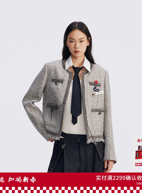 REVAN芮范设计师款优雅小香粗花呢短外套RL70105174