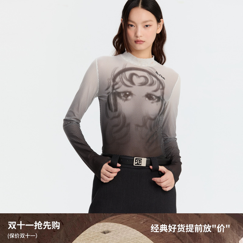 芮范酷感少女印花波点单衣