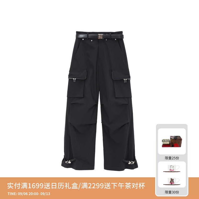 REVAN芮范设计师款辣妹风褶皱降落伞裤RL11301008图片
